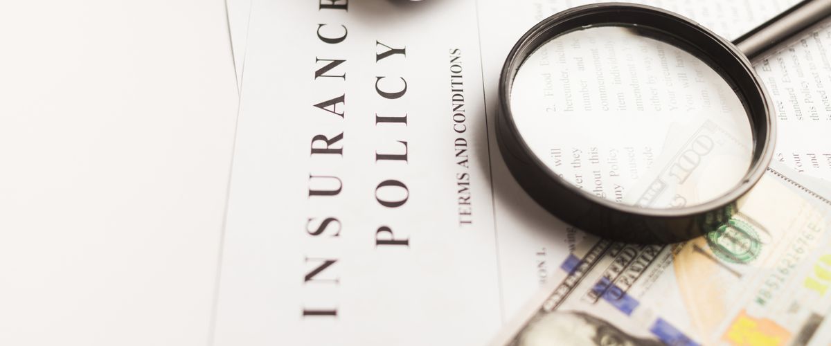 Auto insurance policy document under review
